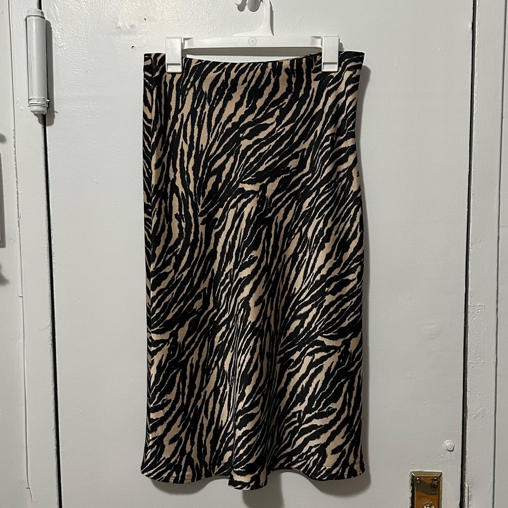 Zebra Midi Skirt